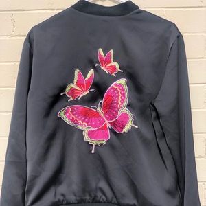 Embroidered F21 Crew Jacket Size M
